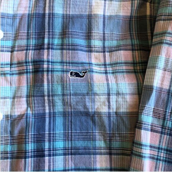Vineyard Vines Size 7 Plaid Top - light colors and lightweight, perfect for spri - Picture 4 of 6